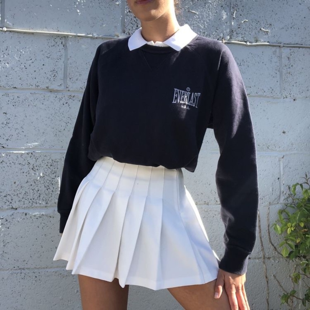 White Pleated Tennis Skirt